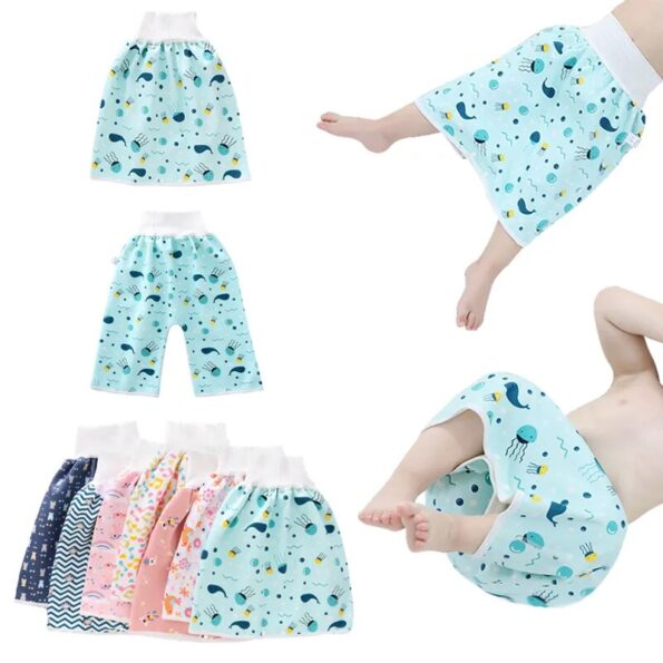 Baby-Diaper-Waterproof-Skirt-Infant-Leak-proof-Urine-Training-Pants-Cloth-Diapers-Kids-Nappy-Sleeping-Bed