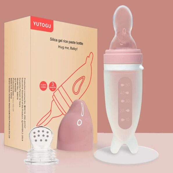 Baby-Feeding-Bottle-Dolphin-Silicone-Rice-Cereal-Spoon-Newborn-Tableware-Baby-Goods-Feeding-Spoon