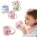 Baby-Feeding-Bottle-Kids-Cup-Silicone-Sippy-Children-Leakproof-Drinking-Cups-Cartoon-Infant-Straw-Handle-Wheat