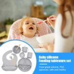 Baby-Soft-Silicone-Tableware-Set-Baby-Feeding-Dishes-Plate-Sucker-Bowl-Bibs-Spoon-Fork-Set-Children