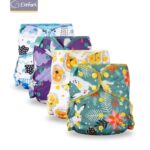 Elinfant-Rainbow-Print-Bamboo-Velour-Cloth-Diaper-Heavy-Wetter-Hybrid-AIO-AI2-Waterproof-Bamboo-Cotton-insert