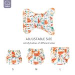 Elinfant-Rainbow-Print-Bamboo-Velour-Cloth-Diaper-Heavy-Wetter-Hybrid-AIO-AI2-Waterproof-Bamboo-Cotton-insert