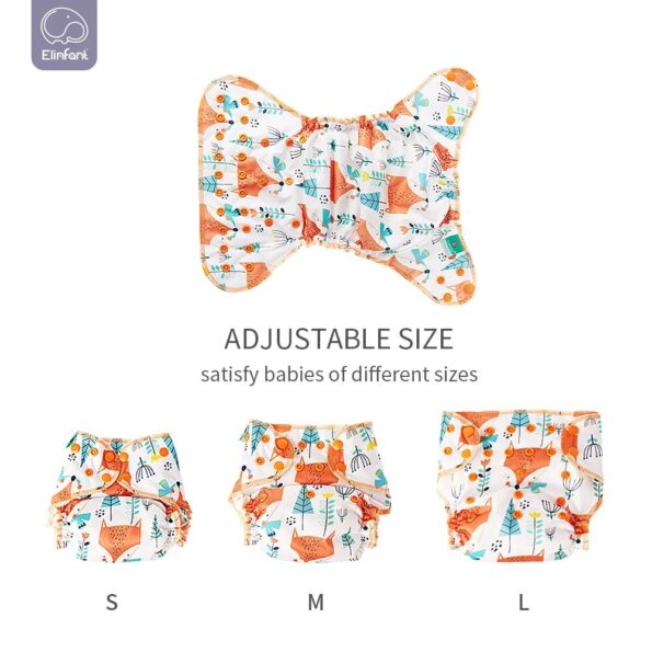 Elinfant-Rainbow-Print-Bamboo-Velour-Cloth-Diaper-Heavy-Wetter-Hybrid-AIO-AI2-Waterproof-Bamboo-Cotton-insert-2
