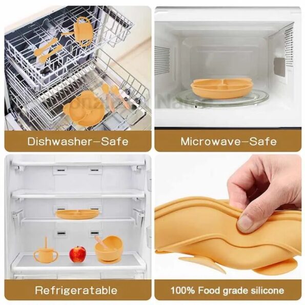 Feeding-Set-Silicone-For-Baby-Sucker-Bowl-Dishes-Plate-For-Kids-Bear-Plate-Set-Baby-Tableware-3