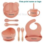 Feeding-Set-Silicone-For-Baby-Sucker-Bowl-Dishes-Plate-For-Kids-Bear-Plate-Set-Baby-Tableware