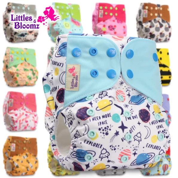 Littles-Bloomz-2023-Washable-Reusable-Cloth-Diaper-Ecological-Adjustable-Real-Pocket-Nappy-Fit-0-2year