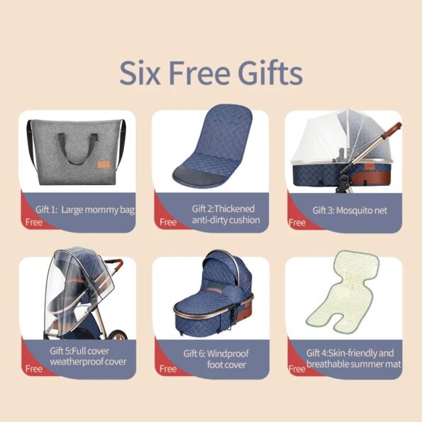 Luxurious-Baby-Stroller-3-in-1-Portable-Travel-Baby-Carriage-Fold-Pram-High-Landscape-Aluminum-Frame-3