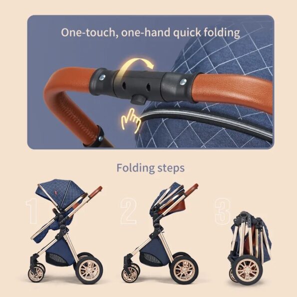 Luxurious-Baby-Stroller-3-in-1-Portable-Travel-Baby-Carriage-Fold-Pram-High-Landscape-Aluminum-Frame-5
