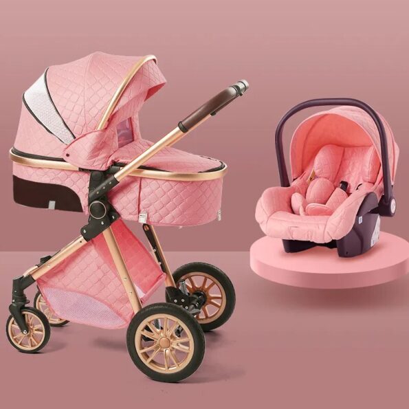 Luxury-Baby-Stroller-3-in-1-High-Landscape-Baby-Cart-Can-Sit-Can-Lie-Portable-Pushchair-2