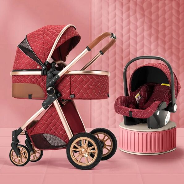 Luxury-Baby-Stroller-3-in-1-High-Landscape-Baby-Cart-Can-Sit-Can-Lie-Portable-Pushchair-4