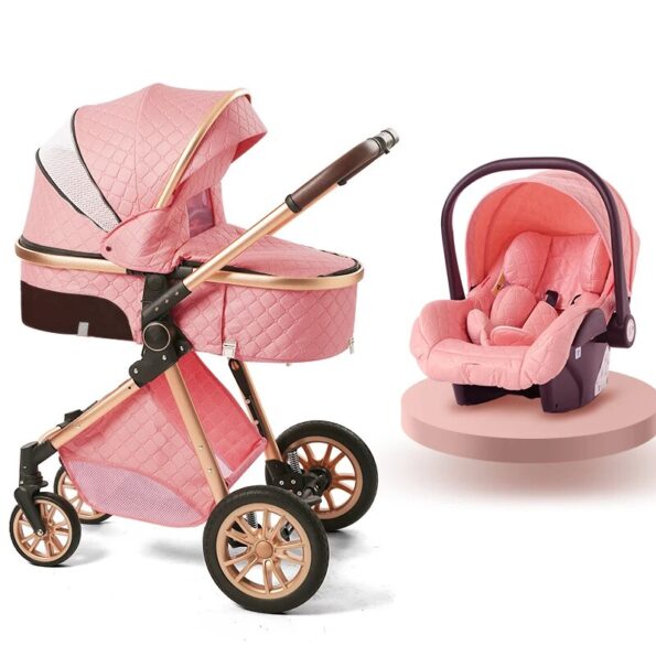 Luxury-Multifunctional-Baby-Stroller-3-in-1-High-Landscape-Baby-Pram-Adjustable-Baby-Bassinet-Infant-Carseat-4